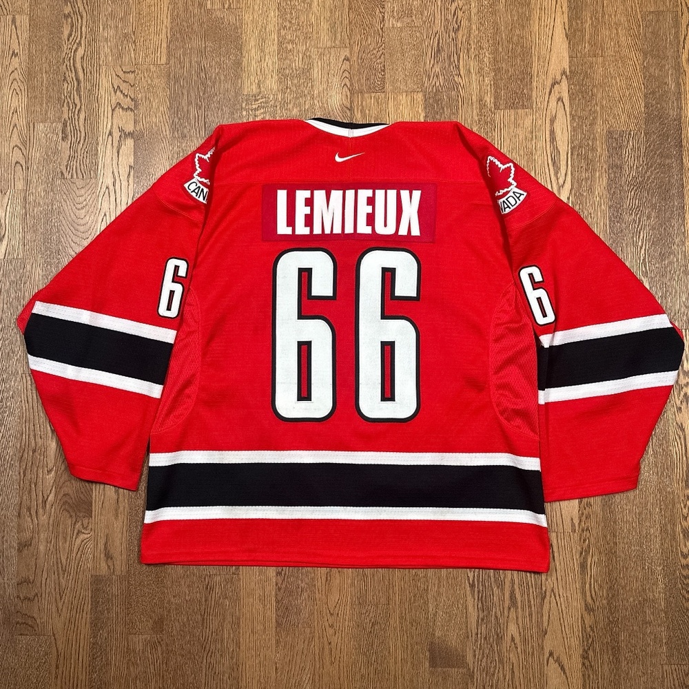Vintage Y2K Nike Team Canada Mario Lemieux 2002 Olympics Jersey Mens Large